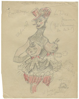 Sergei Einstein Drawing from the film, The Glass House